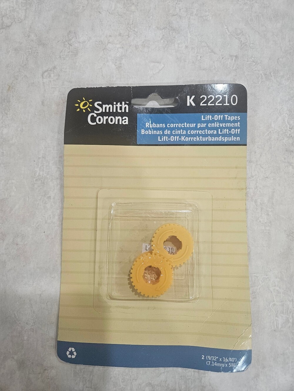 New Smith Corona K22210 Lift-Off Tape Refill Gears - Yellow